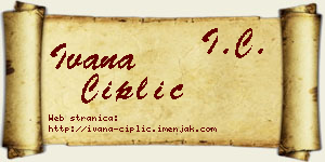 Ivana Čiplić vizit kartica